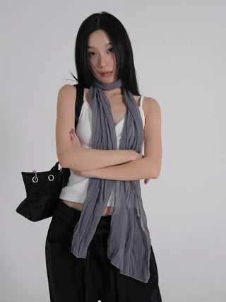 Tael Lace Ribbed Shirred Sleeveless Top