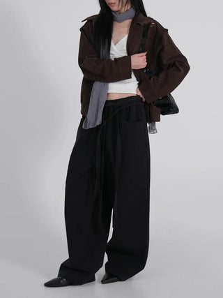 Rodi Wide Fit Waist Drawstring Elastic Pants