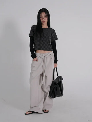Rodi Wide Fit Waist Drawstring Elastic Pants