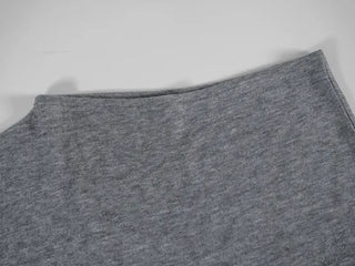 PN Asymmetrical Off-Shoulder Shirred Short-Sleeve Knit