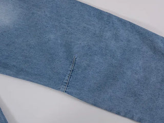 Zeo Loose Fit Mild Wash Cut-out Denim Pants