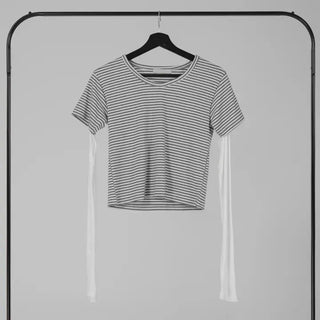 Kua Striped Long Sleeve Layered Tee