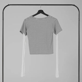 Kua Striped Long Sleeve Layered Tee