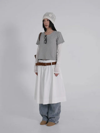 Kua Striped Long Sleeve Layered Tee