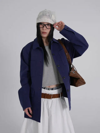 Seah Cotton Collar Pocket Half Jacket