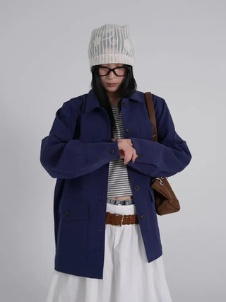 Seah Cotton Collar Pocket Half Jacket