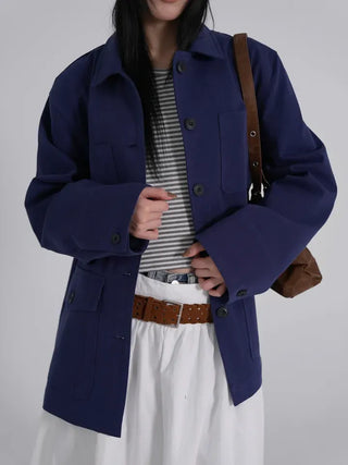 Seah Cotton Collar Pocket Half Jacket