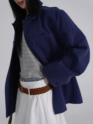 Seah Cotton Collar Pocket Half Jacket