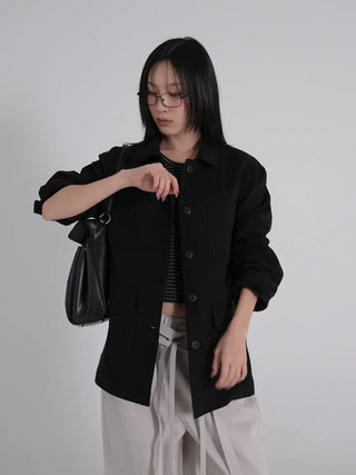 Seah Cotton Collar Pocket Half Jacket