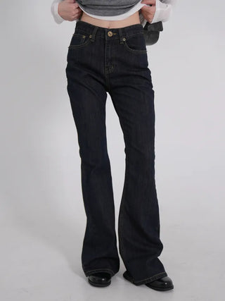 Tian Vintage High Bootcut Deep Blue Denim Pants