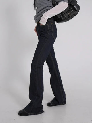 Tian Vintage High Bootcut Deep Blue Denim Pants