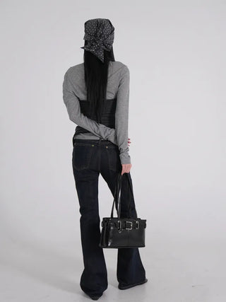 Tian Vintage High Bootcut Deep Blue Denim Pants