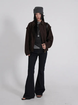 Tian Vintage High Bootcut Deep Blue Denim Pants