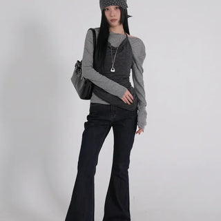 Tian Vintage High Bootcut Deep Blue Denim Pants