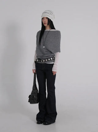 Tian Vintage High Bootcut Deep Blue Denim Pants