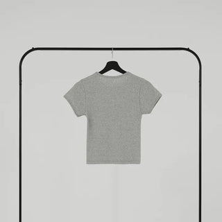 Cheek Cotton Modal Bracket Short Sleeve Tee