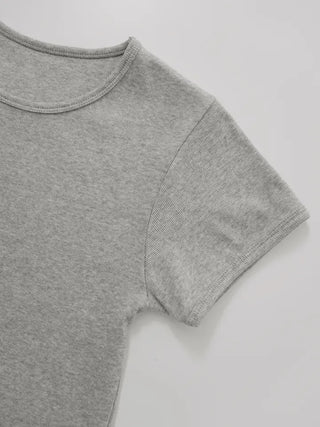 Cheek Cotton Modal Bracket Short Sleeve Tee