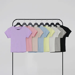 Cheek Cotton Modal Bracket Short Sleeve Tee