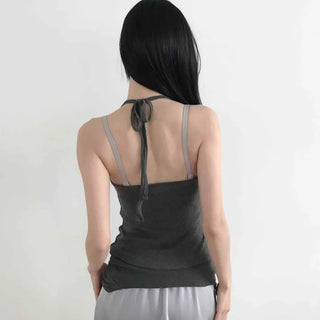 Sweet Heart Neck Slim Sleeveless Top Bolero Set