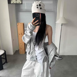 Loose Fit Plain String Daily Sleeveless
