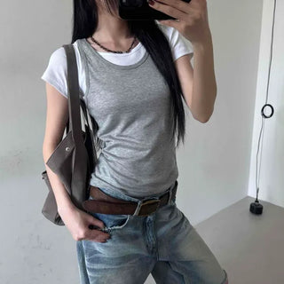 Slim Fit Plain Casual Daily Short Sleeve T-shirt