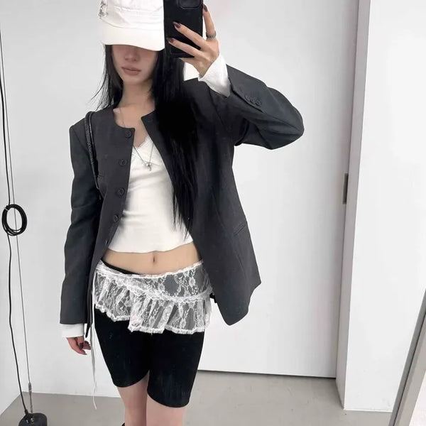 Flower String Wrap Feminine Mini Skirt