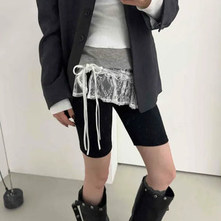 Flower String Wrap Feminine Mini Skirt