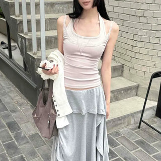 Bay Halter Lace Layered Sleeveless Top