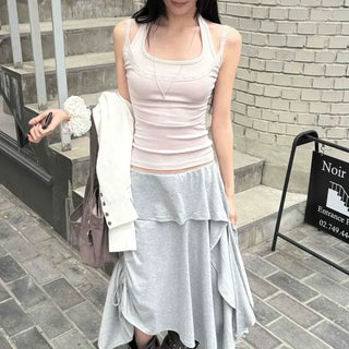 Bay Halter Lace Layered Sleeveless Top