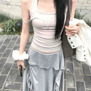 Bay Halter Lace Layered Sleeveless Top