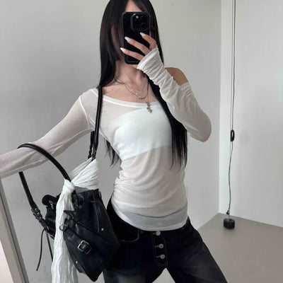 Slim Fit Plain Daily Casual Long Sleeve T-Shirt