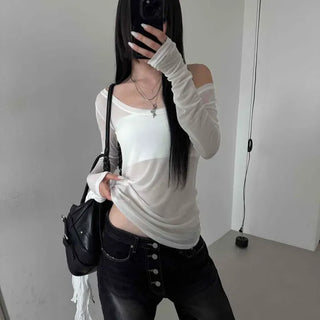 Slim Fit Plain Daily Casual Long Sleeve T-Shirt