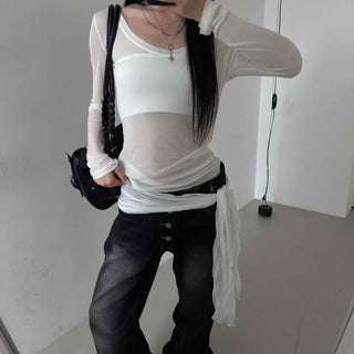 Slim Fit Plain Daily Casual Long Sleeve T-Shirt