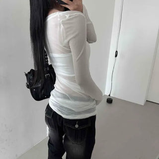 Slim Fit Plain Daily Casual Long Sleeve T-Shirt