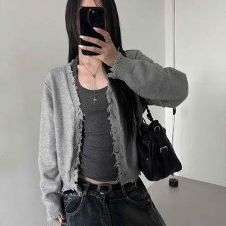 Regular Fit Plain Button Frill Long Sleeve Cardigan