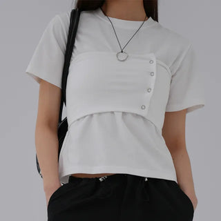Kiro Round Neck Basic Short Sleeve Tee