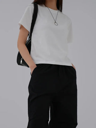 Kiro Round Neck Basic Short Sleeve Tee