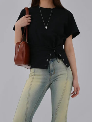 Kiro Round Neck Basic Short Sleeve Tee