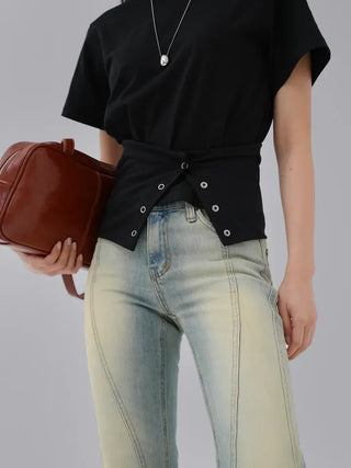 Kiro Round Neck Basic Short Sleeve Tee