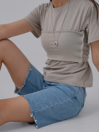 Kiro Round Neck Basic Short Sleeve Tee
