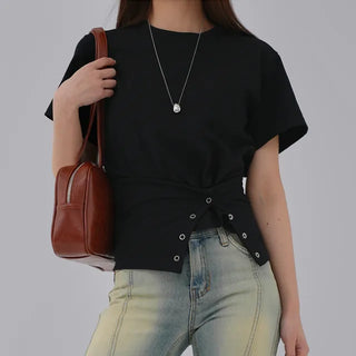 Kiro Round Neck Basic Short Sleeve Tee