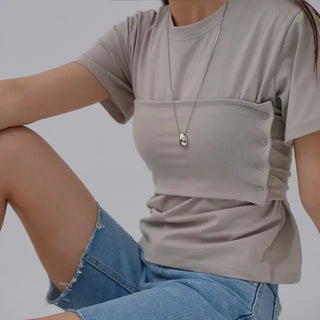 Kiro Round Neck Basic Short Sleeve Tee