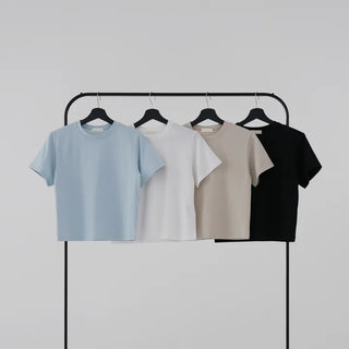 Kiro Round Neck Basic Short Sleeve Tee