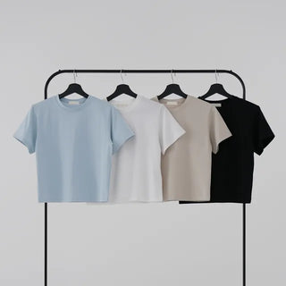 Kiro Round Neck Basic Short Sleeve Tee