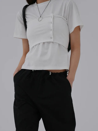Kiro Round Neck Basic Short Sleeve Tee