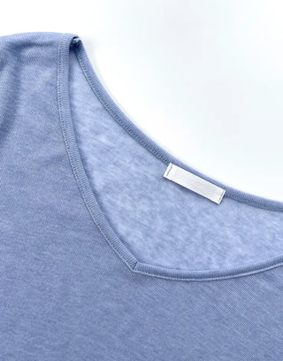 Noir V-neck Long Sleeve Tee