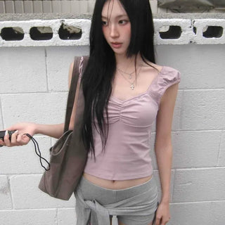 Wendy Slim Fit Puff Shirred Sleeveless