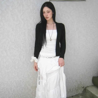 Slim Fit Plain Long Sleeve Daily Casual Cardigan