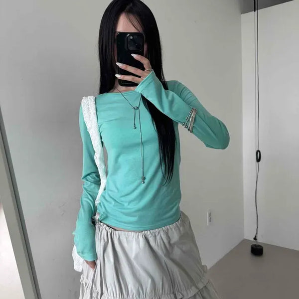 Fitted Basic Long Sleeve T-shirt