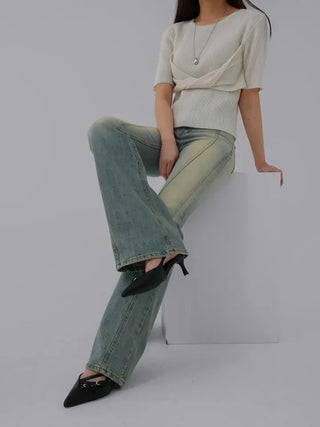 Meyu bootcut cut denim pants